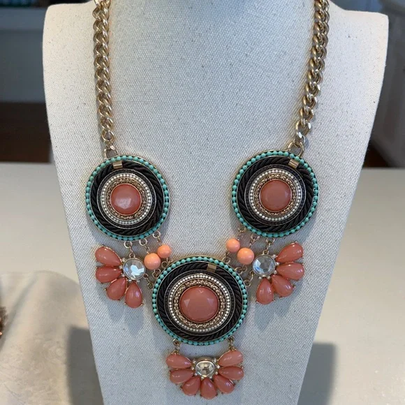 Elegant Orange and Gold Pendant Necklace Bundle Craft Reseller #166 - Picture 10 of 10